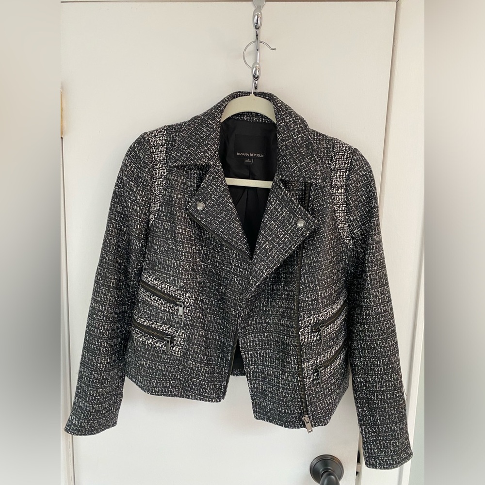 Banana Republic Twill Moto Jacket Size 2